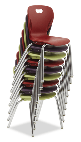 A Stack of 8 Banff Explorer Four Leg Chairs.