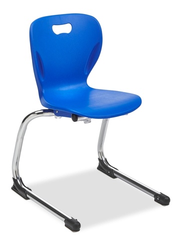 Blue Seat Cantilever Chair.